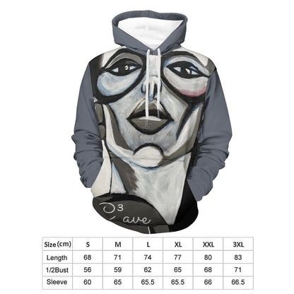 C3 Cave Greys Print Hoodie for Men