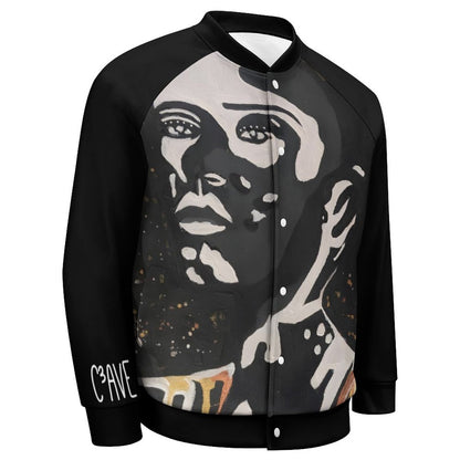 C3 Cave Men's Baseball Jacket  - Vitiligo is beautiful