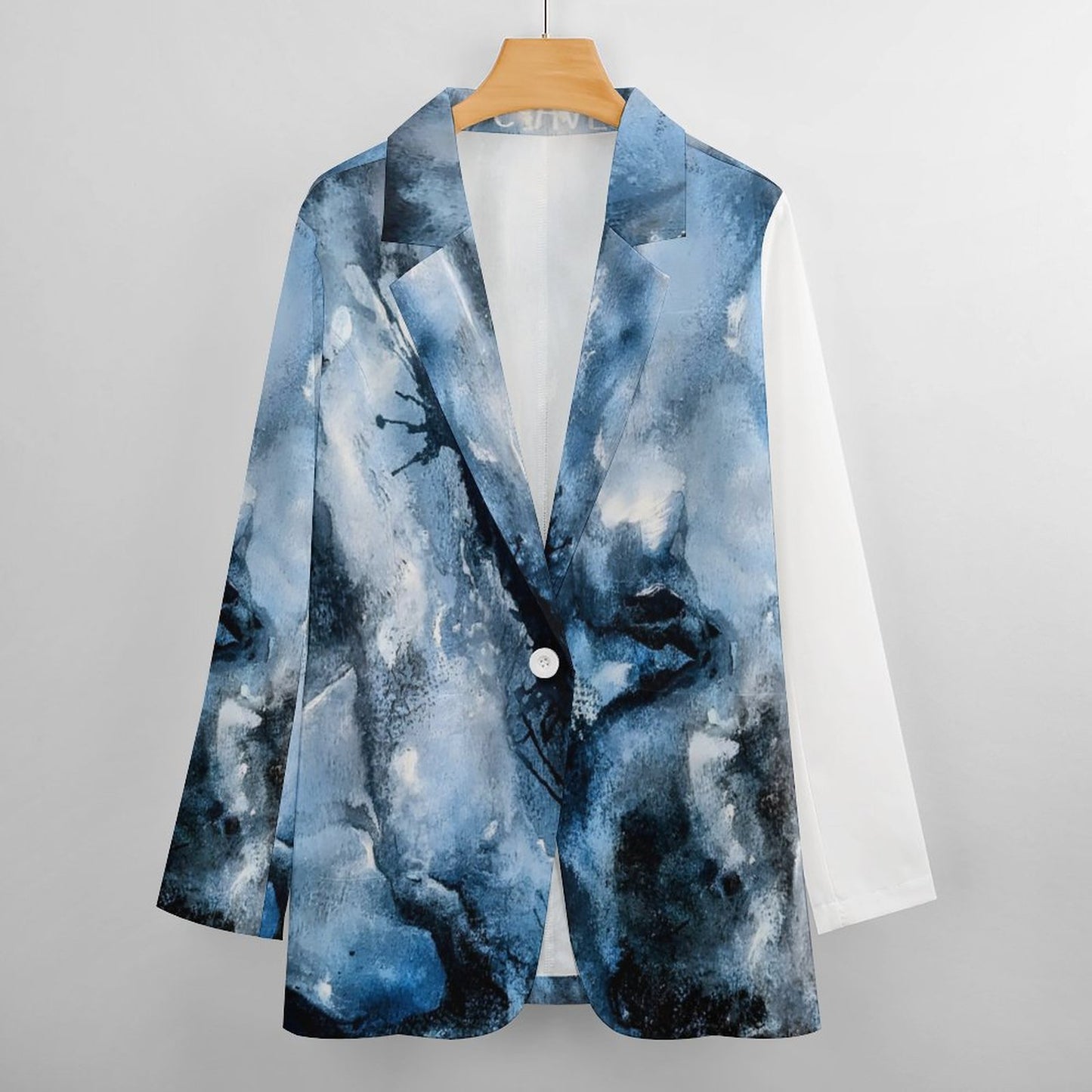 C3 Cave 'Watercolour Storm' Women's Statement Blazer polyester