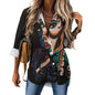 C3 Cave Women's Irregular Shirt - peace in NI print