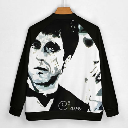 C3 Cave Al Pacino painting printed on Men's Baseball Jacket