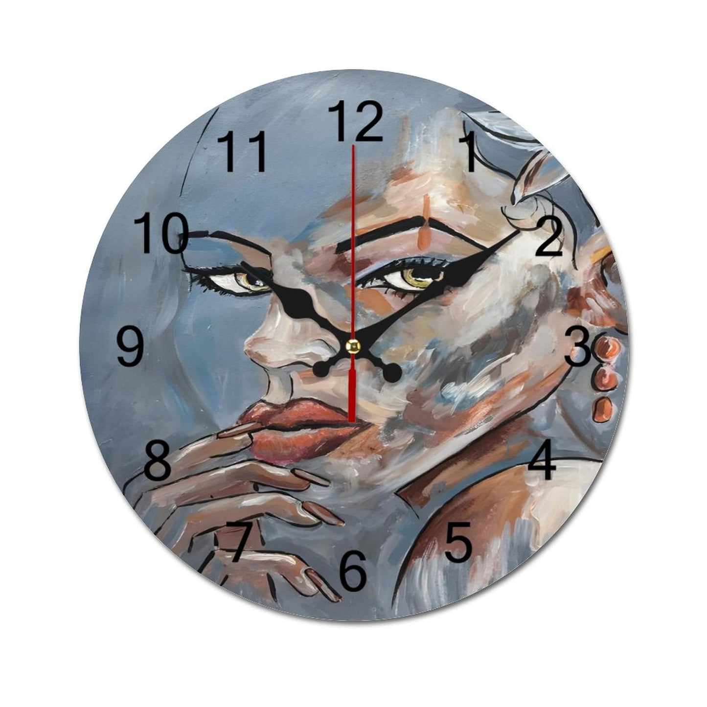 Concise Silent Wooden Wall Clock- 25x25cm - Poser