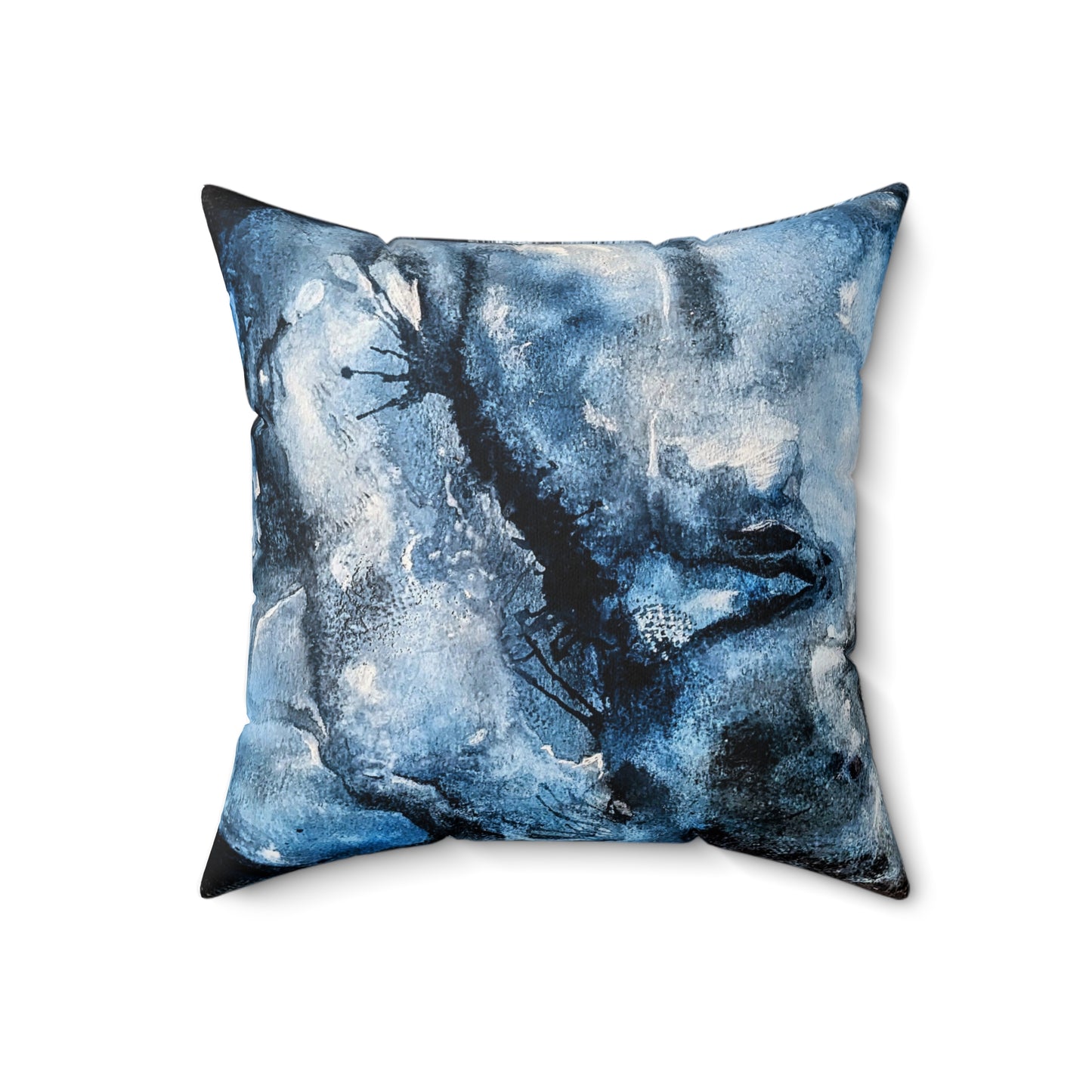 Faux Suede Square Pillow - Watercolor