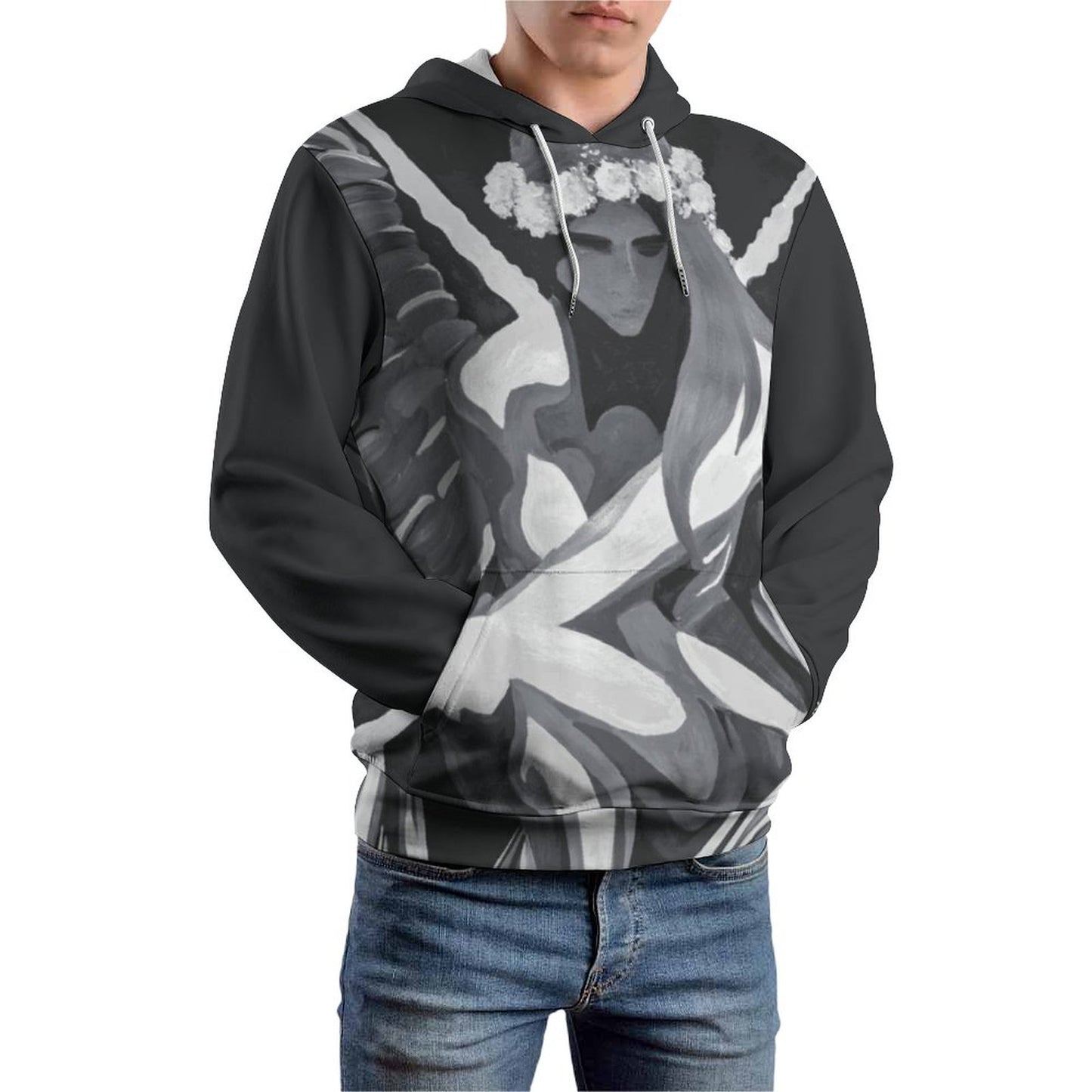 C3 Cave Hoodie for Men concrete angel print