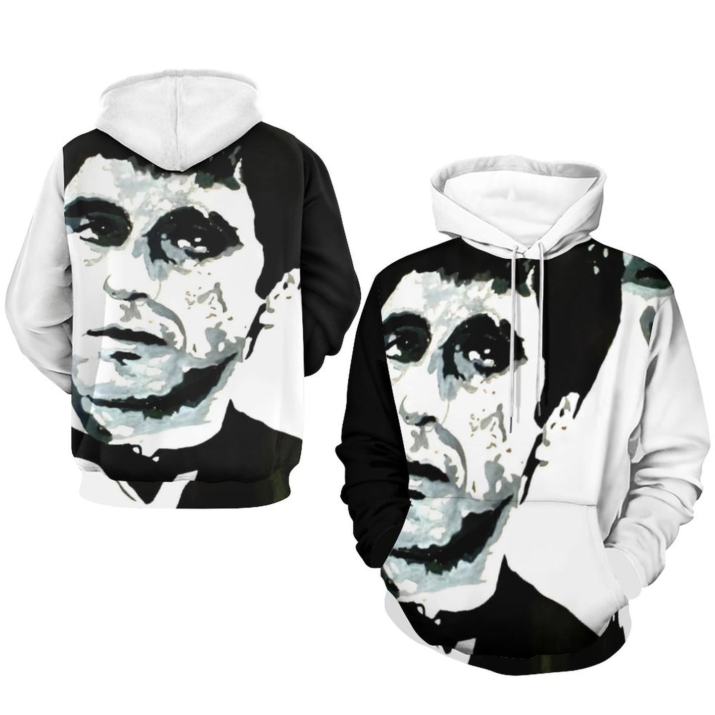 C3 Cave Women's Graphic Hoodie - Al Pacino painting print