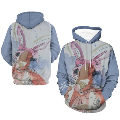 C3 Cave Women's Sister rabbit art Hoodie