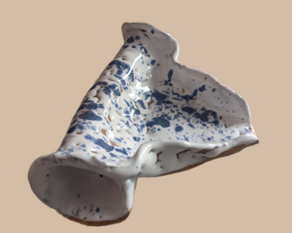 Handmade curdled Soap pottery dish