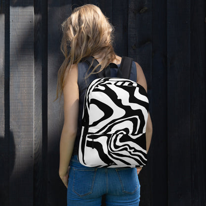 B/W swirl backpack