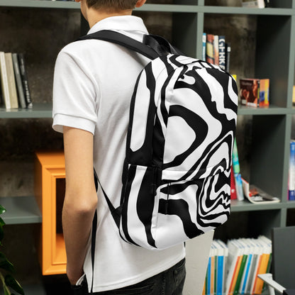 B/W swirl backpack