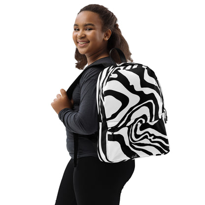 B/W swirl backpack