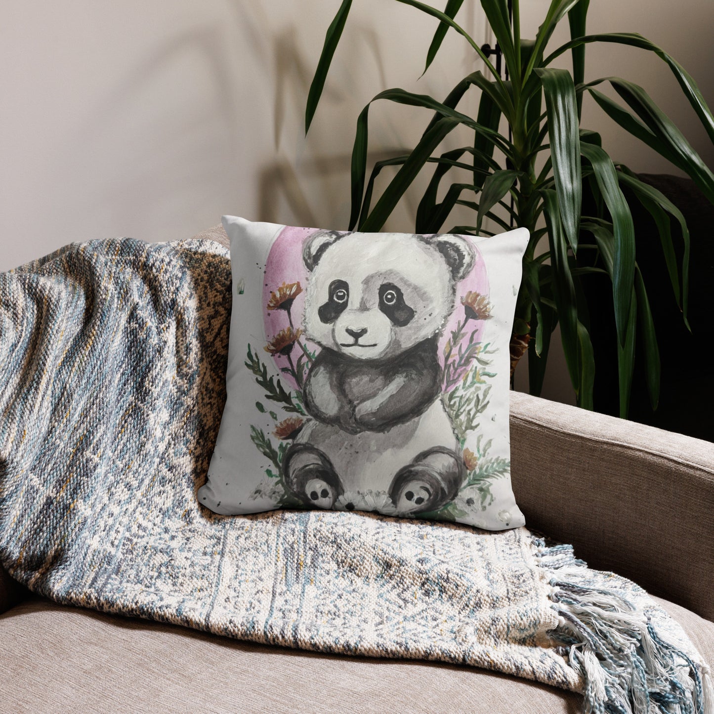 Affrimations Pillow Case- Panda