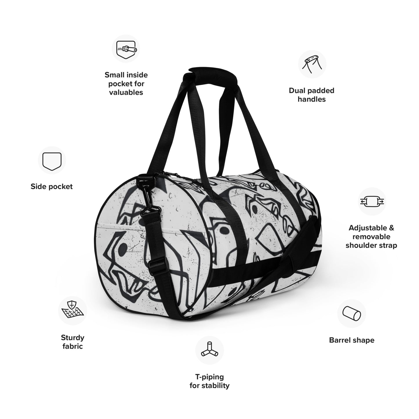 All-over print gym bag - Face