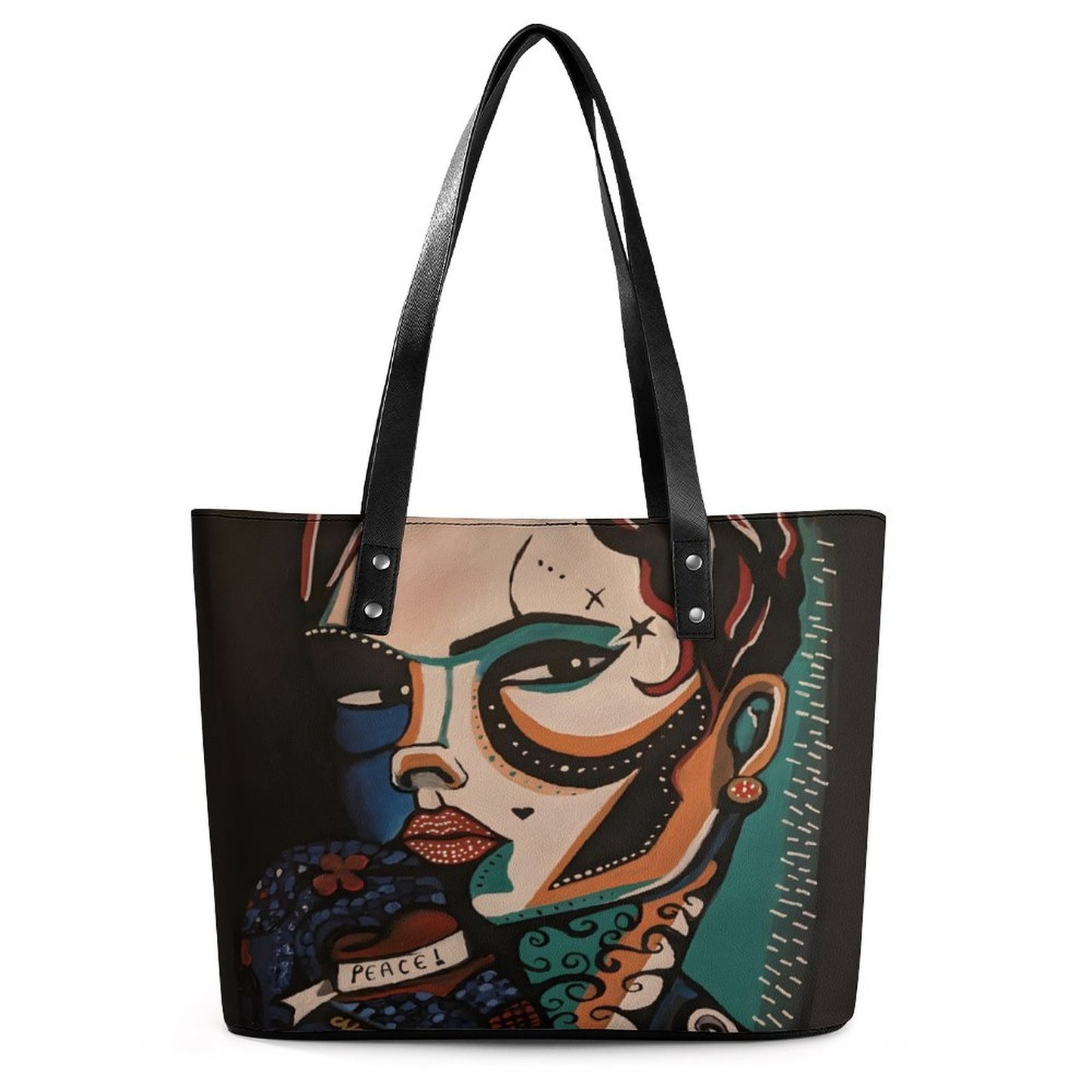 C3 Cave Women's leather Tote Bag- Peace in NI