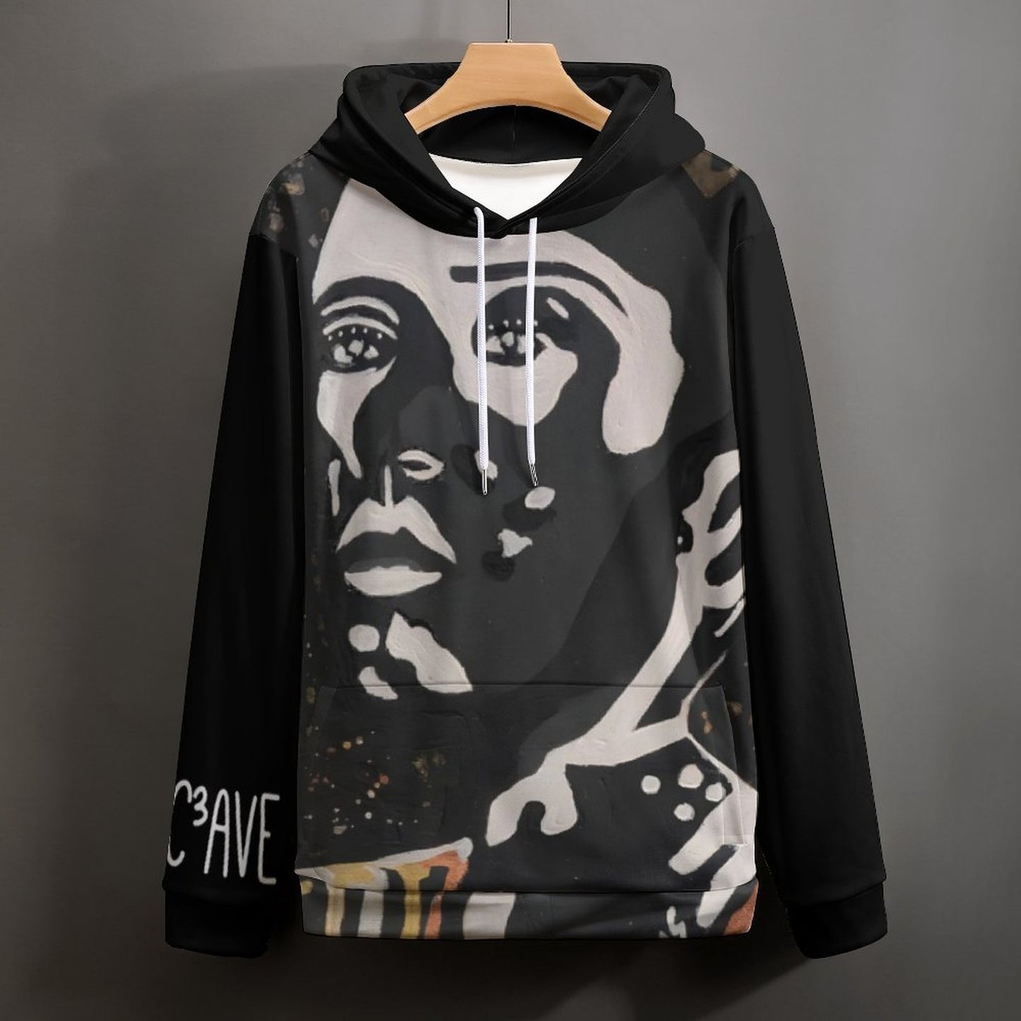 C3 Cave Art Hoodie with Double-layer Cap - Vitiligo is beautiful print