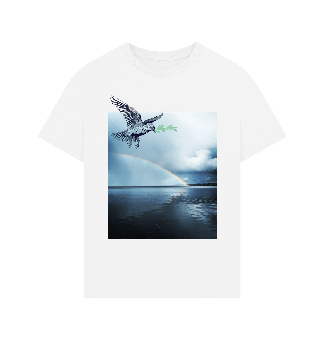 White New beginnings oversized men's Organic Cotton T-shirt