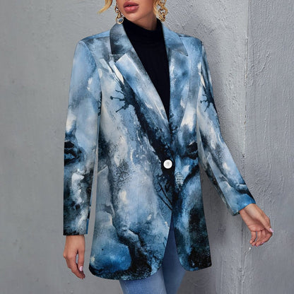 C3 Cave 'Watercolour Storm' Women's Statement Blazer polyester