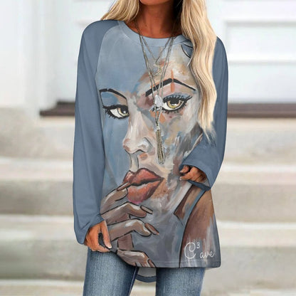 Custom Women's Long Sleeve U-Neck T-Shirt