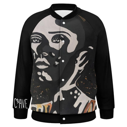 C3 Cave Men's Baseball Jacket  - Vitiligo is beautiful