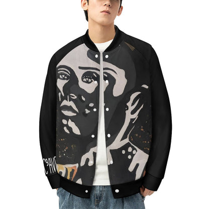 C3 Cave Men's Baseball Jacket  - Vitiligo is beautiful