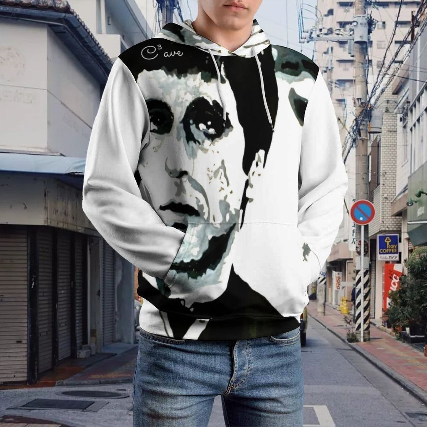 C3 Cave Al Pacino painting print - Thick hoodie - Double cap