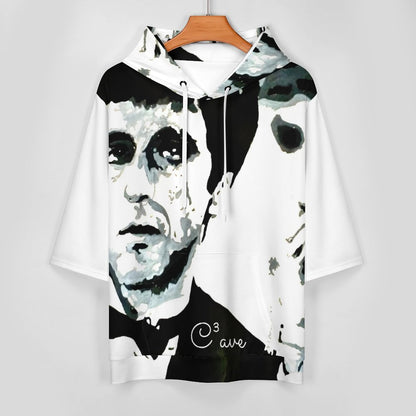 C3 Cave Al Pacino painting print - Thick Half Sleeve Hoodie