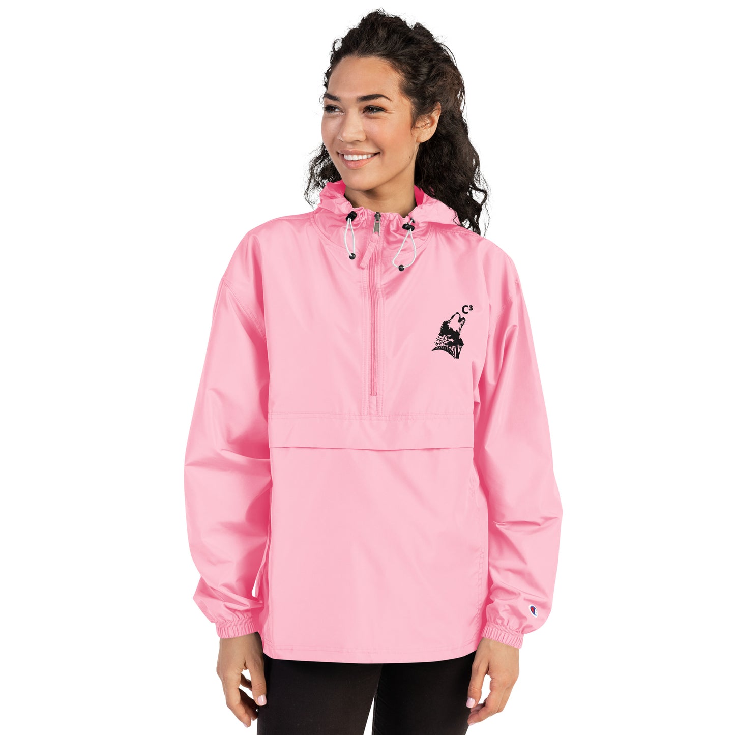 Unisex Embroidered (C³ and wolf) Champion Packable Jacket windbreaker