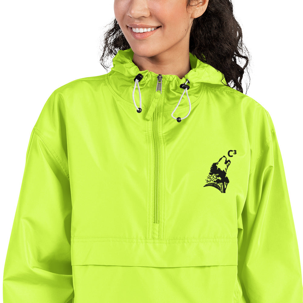 Unisex Embroidered (C³ and wolf) Champion Packable Jacket windbreaker