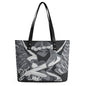 C3 Cave women's leather Tote Bag - concrete angel print