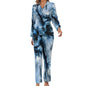 C3 Cave Satin Pajama Set  Watercolour Storm