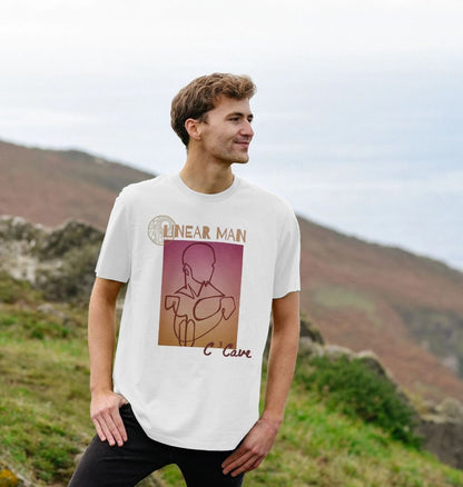 C3 Cave 'Linear man' long line certified cotton Mans T-shirt