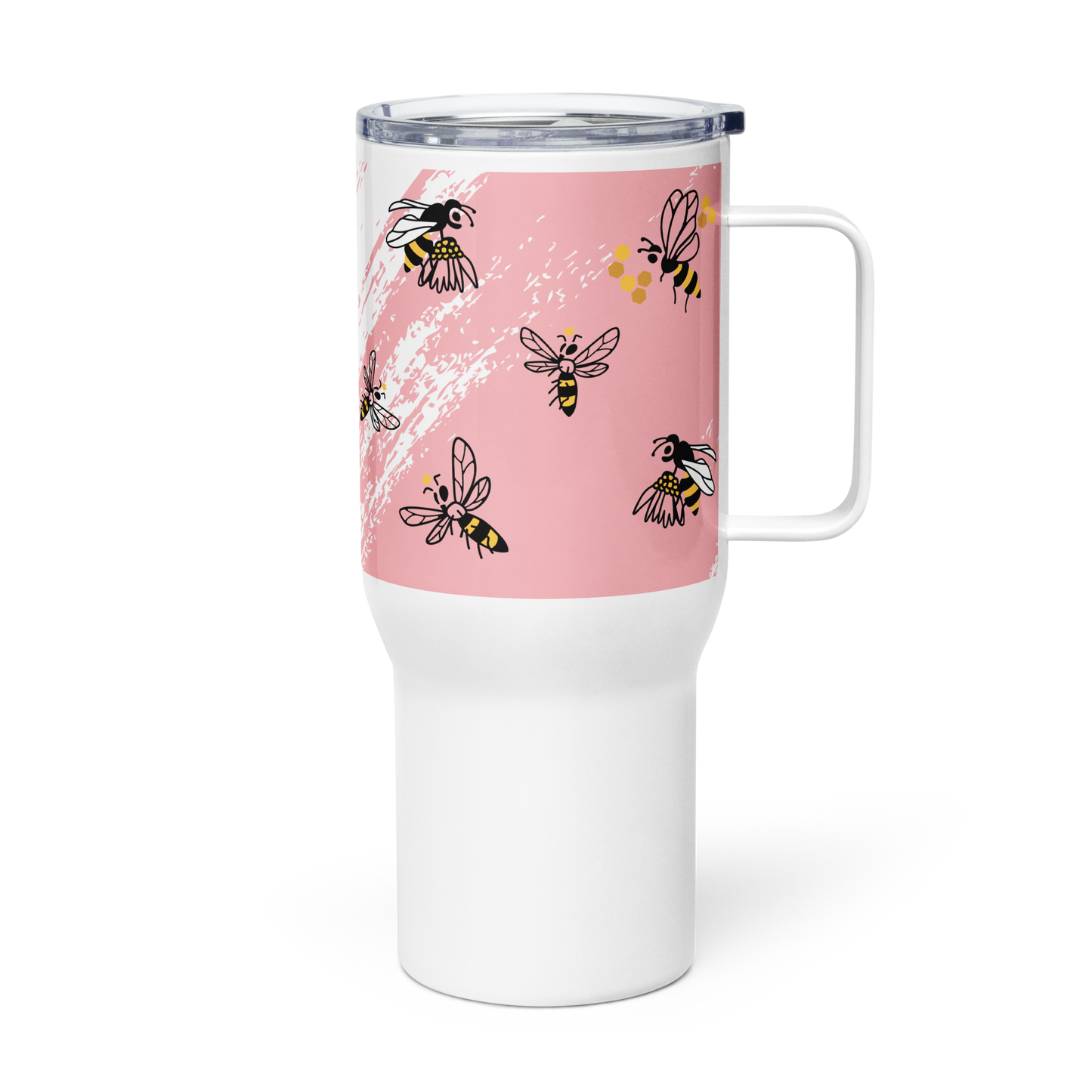 Queen Bee Travel mug with a handle