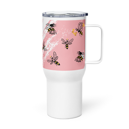 Queen Bee Travel mug with a handle