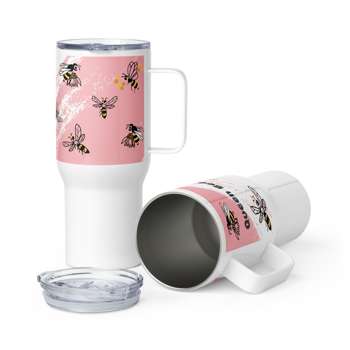 Queen Bee Travel mug with a handle