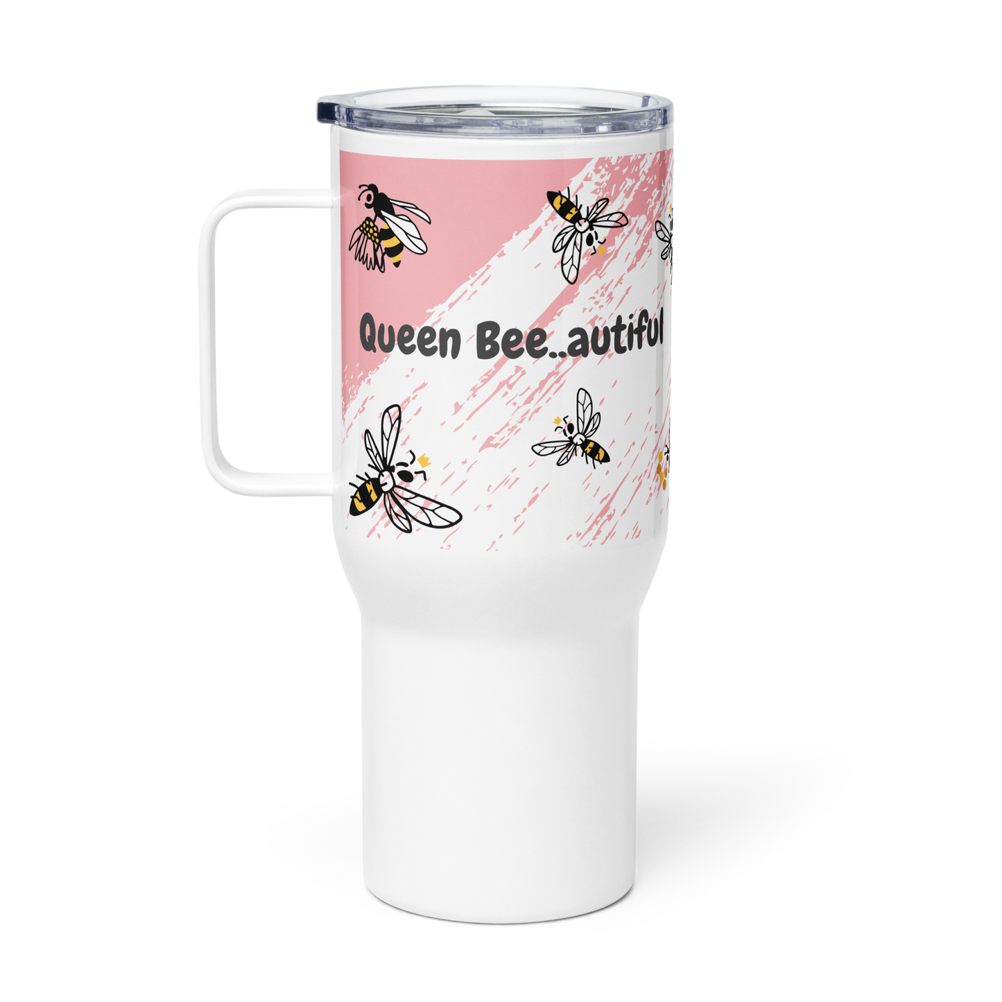 Queen Bee Travel mug with a handle