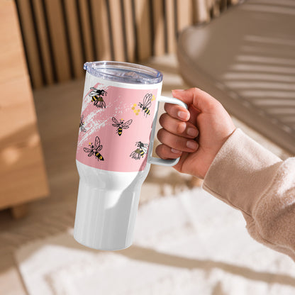 Queen Bee Travel mug with a handle