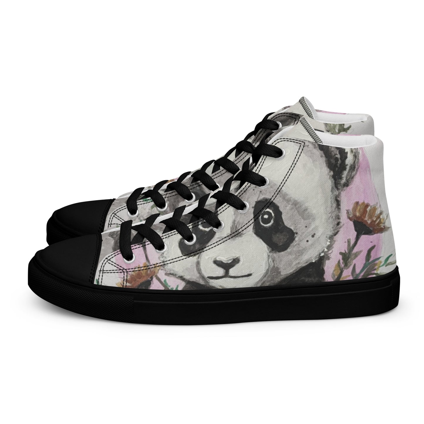 Women’s high top canvas shoes - panda