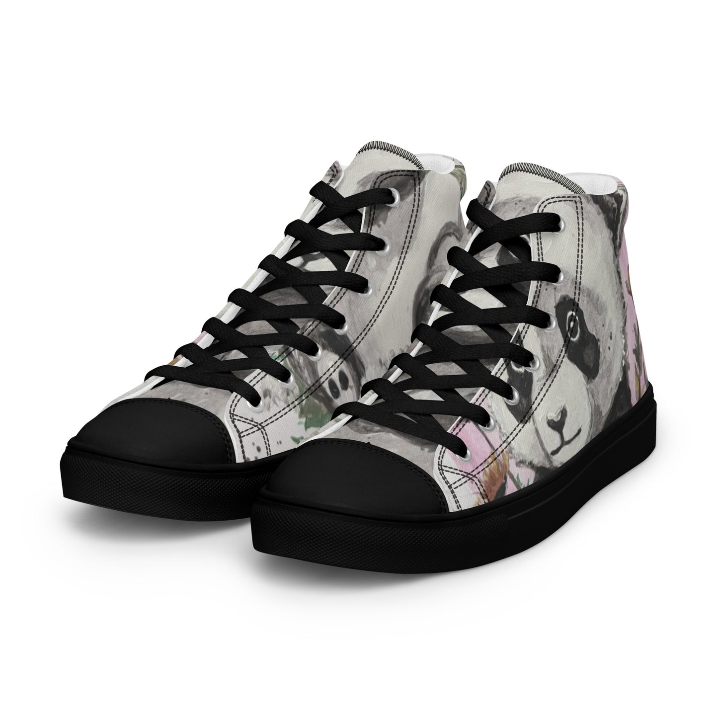 Women’s high top canvas shoes - panda