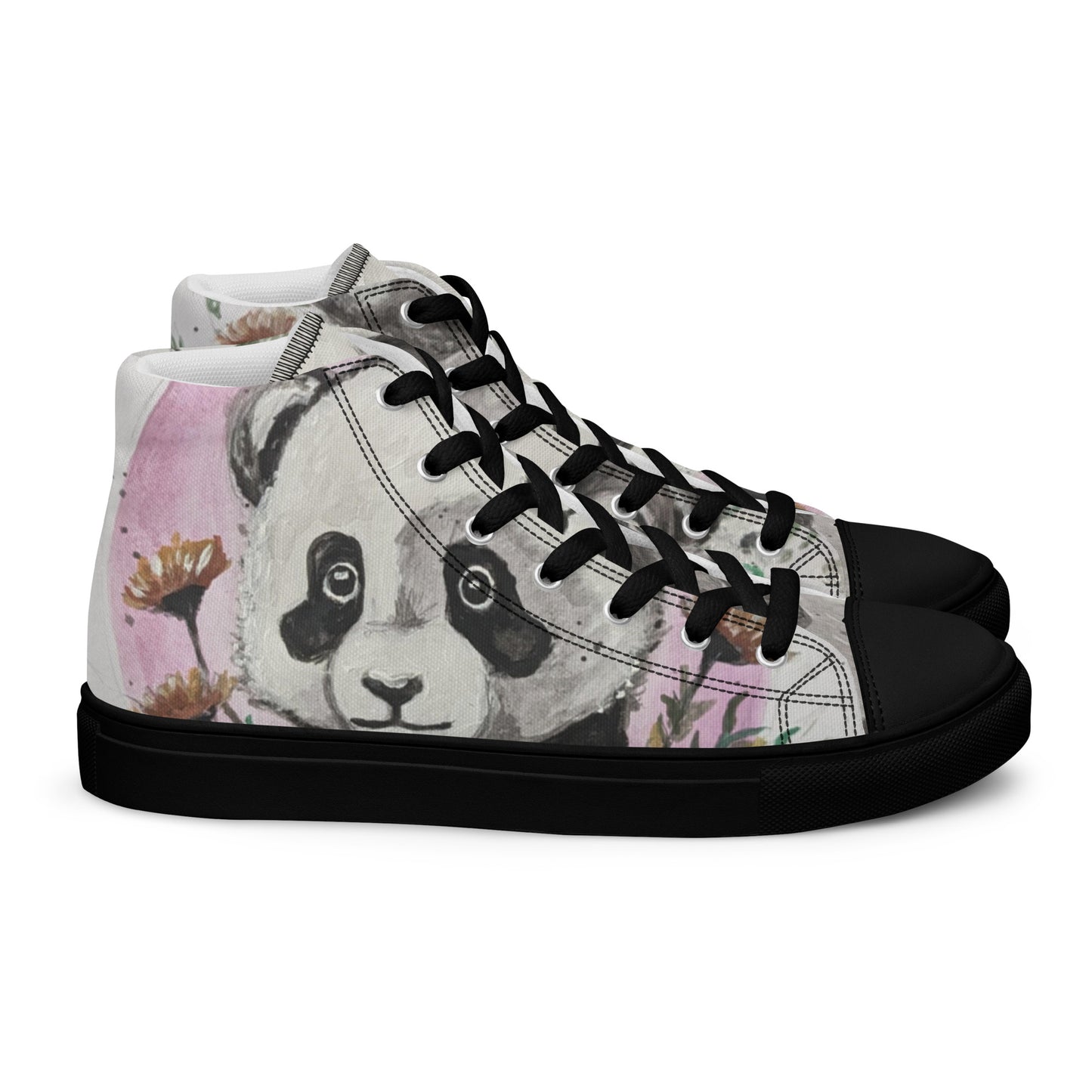 Women’s high top canvas shoes - panda