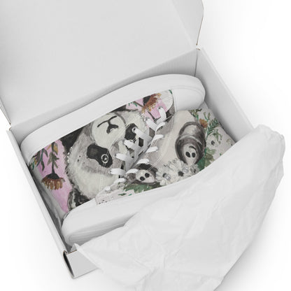 Women’s high top canvas shoes - panda