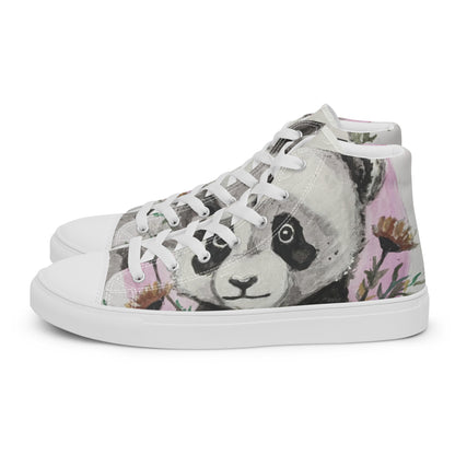 Women’s high top canvas shoes - panda