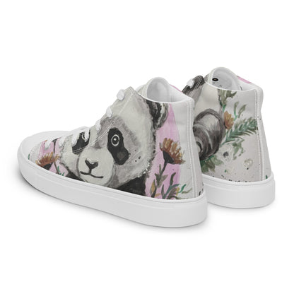 Women’s high top canvas shoes - panda