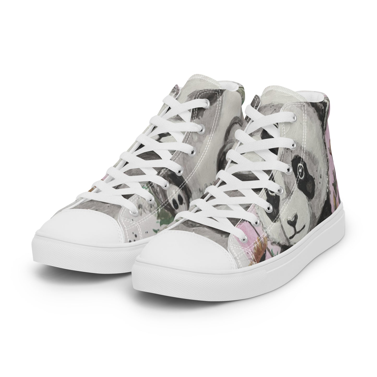 Women’s high top canvas shoes - panda