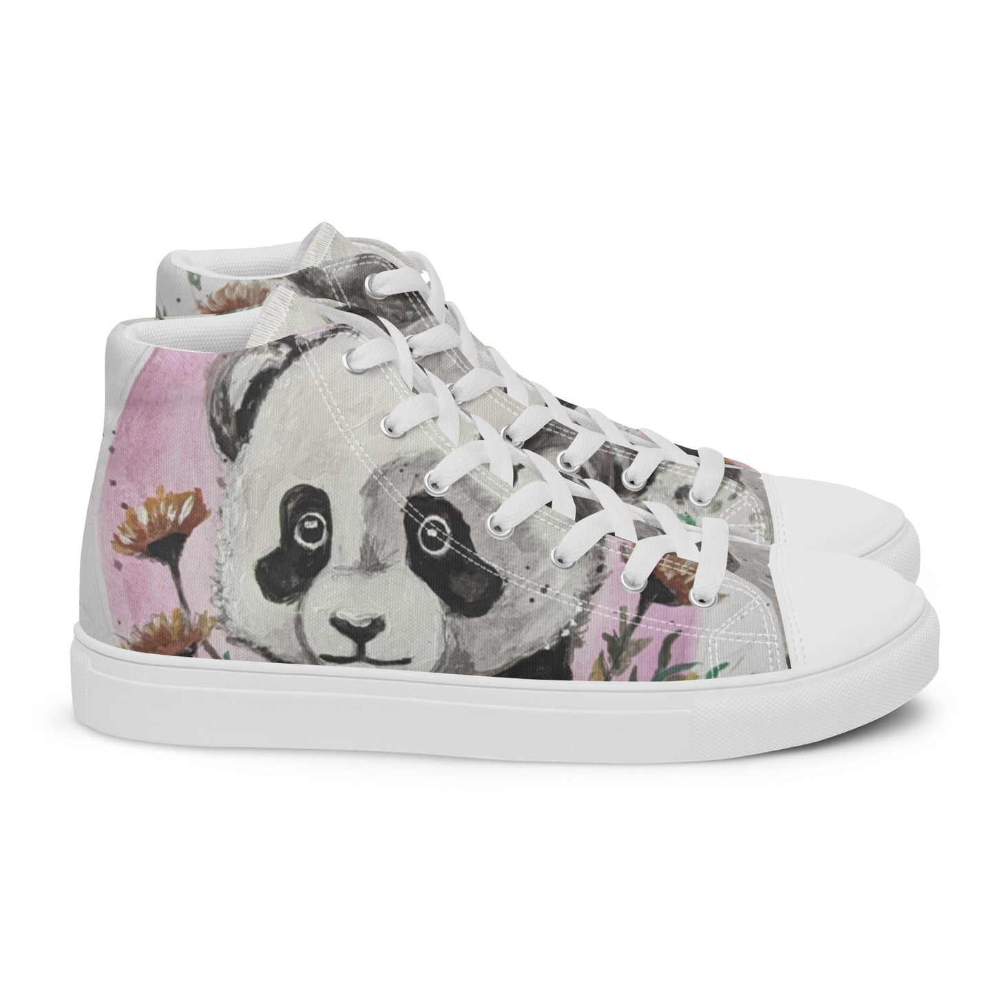 Women’s high top canvas shoes - panda