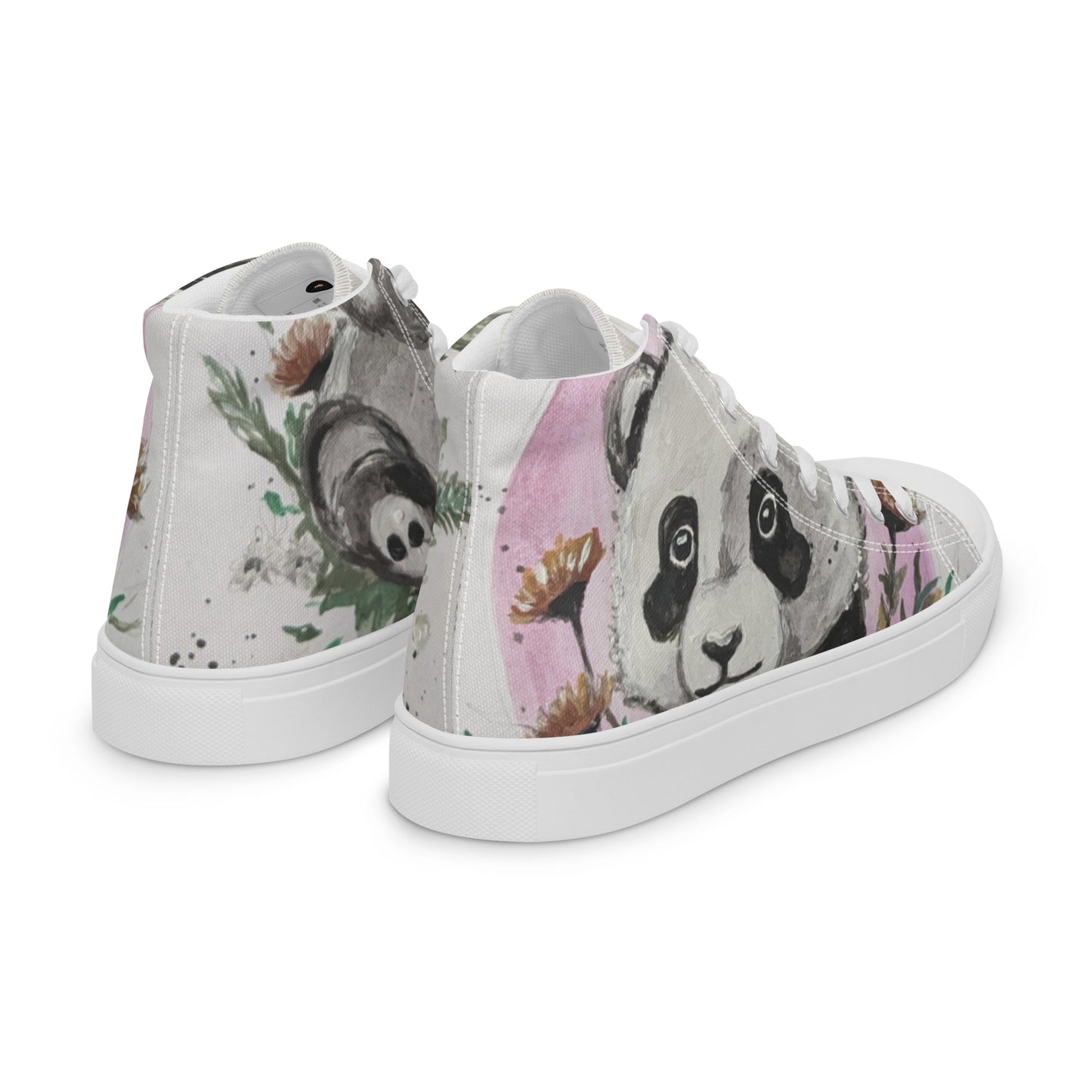 Women’s high top canvas shoes - panda