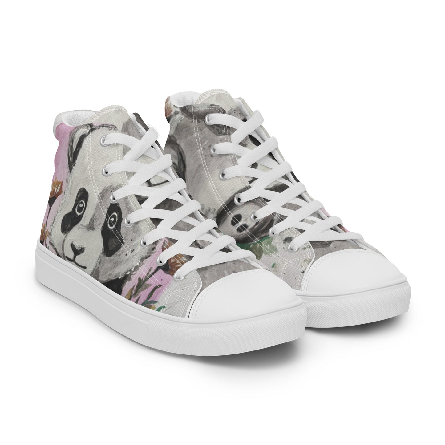 Women’s high top canvas shoes - panda